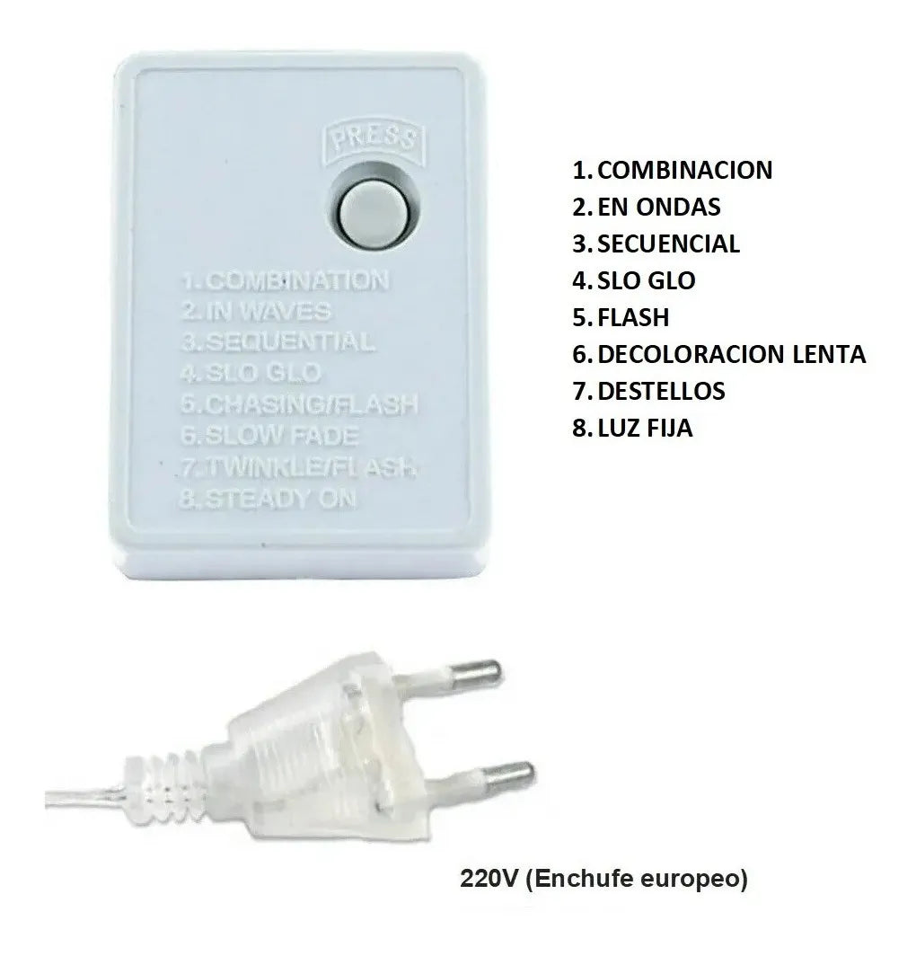 Luces Navidad 9m 100 LED Cálidas