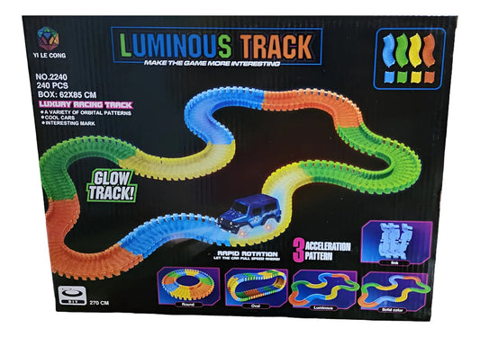 Pista Luminosa 220 Piezas con Auto