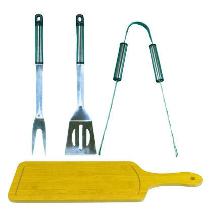 Set Parrillero 3 Piezas + Tabla de REGALO