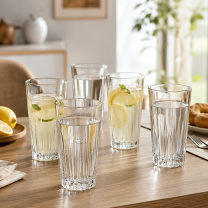 Pack de 6 Vasos de Vidrio Bloom 300ml
