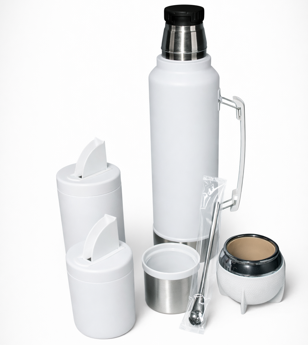 Combo Matero (Termo 1300ml + Mate + Bombilla + 2 Yerberas 350gr y 850gr)