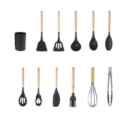 Set de Menaje 12 Piezas + Rociador de Aceite de Regalo