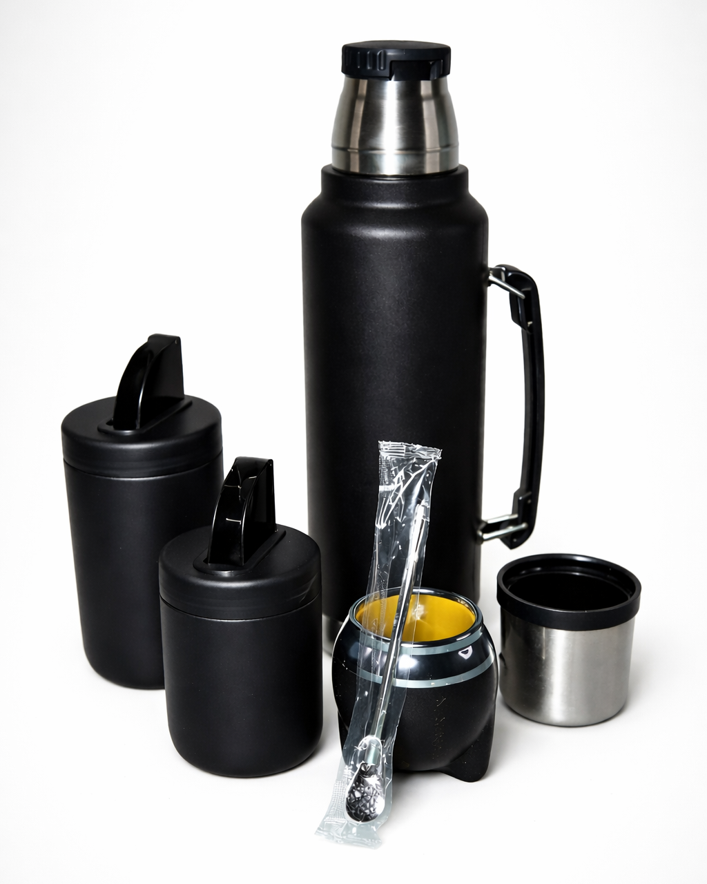 Combo Matero (Termo 1300ml + Mate + Bombilla + 2 Yerberas 350gr y 850gr)